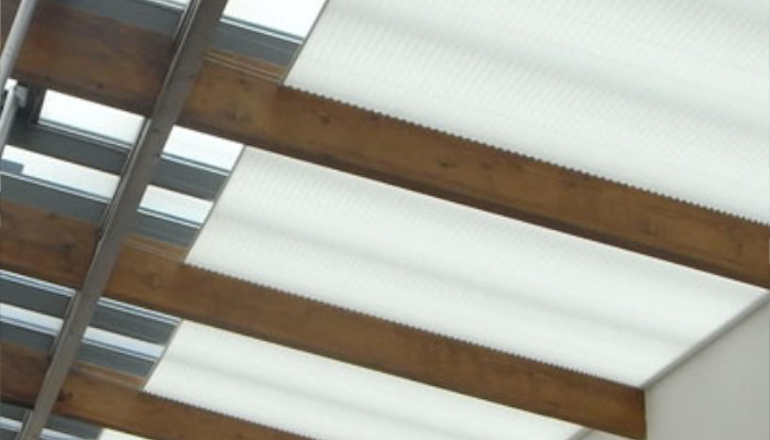 rooflight blinds pleated