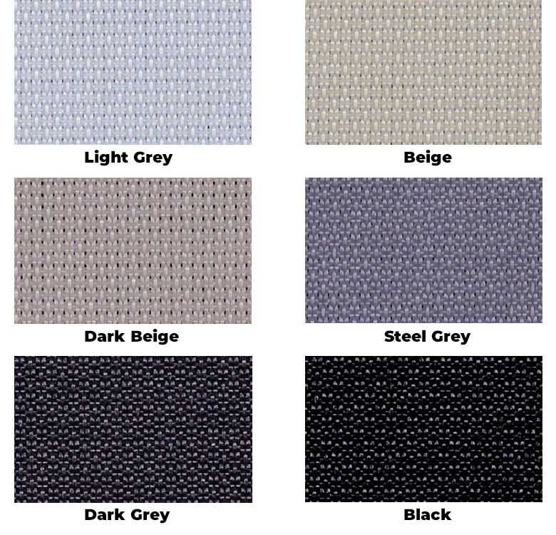 Enviroscreen optimum blind fabric colours