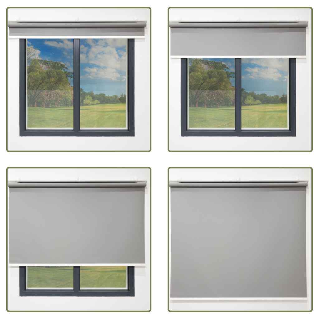Anti-ligature braked spring roller blind actions