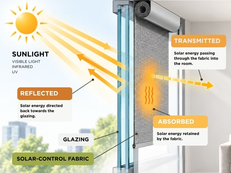 Solar control fabric performance